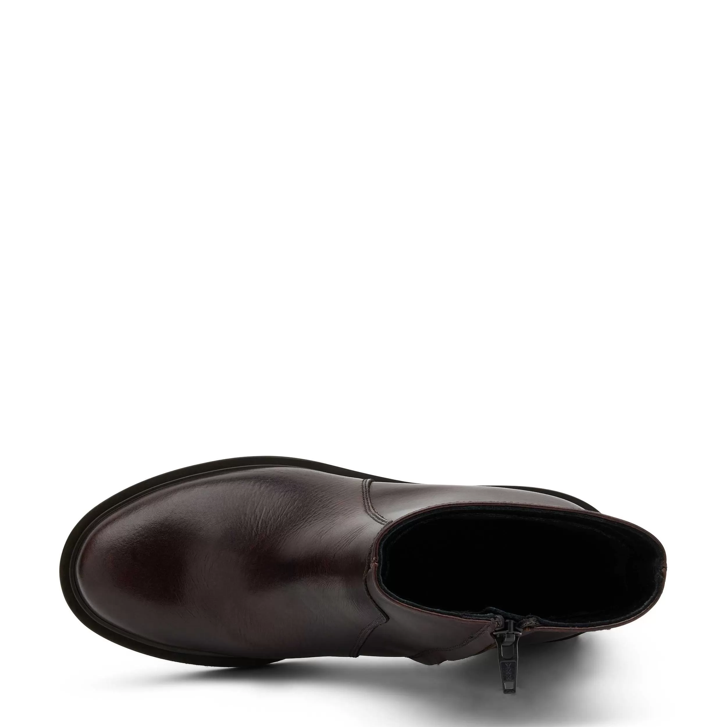 Frau Stiefelette Aus Leder In Color-Blocking-Optik-Damen Stiefel & Stiefeletten