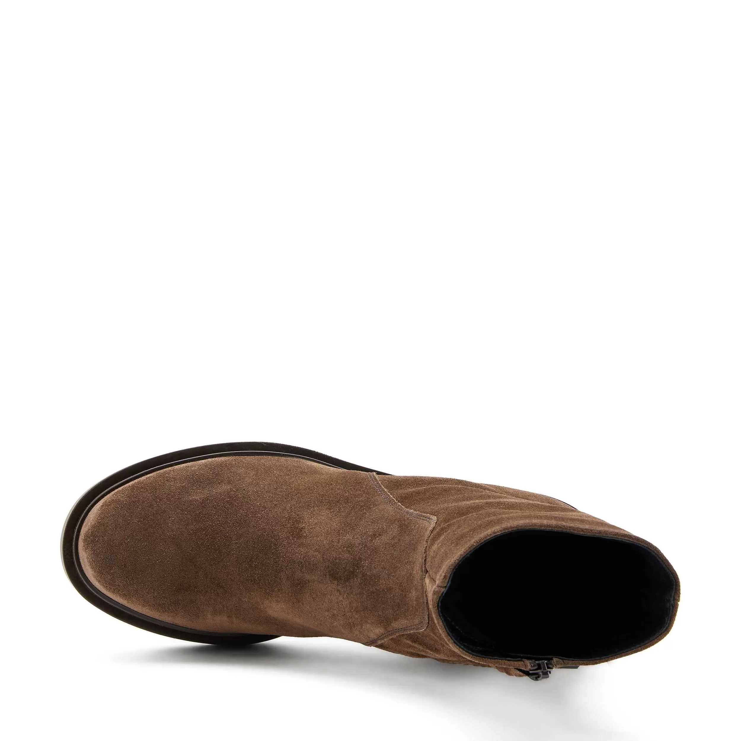 Frau Stiefelette Aus Veloursleder In Color-Blocking-Optik-Damen Stiefel & Stiefeletten