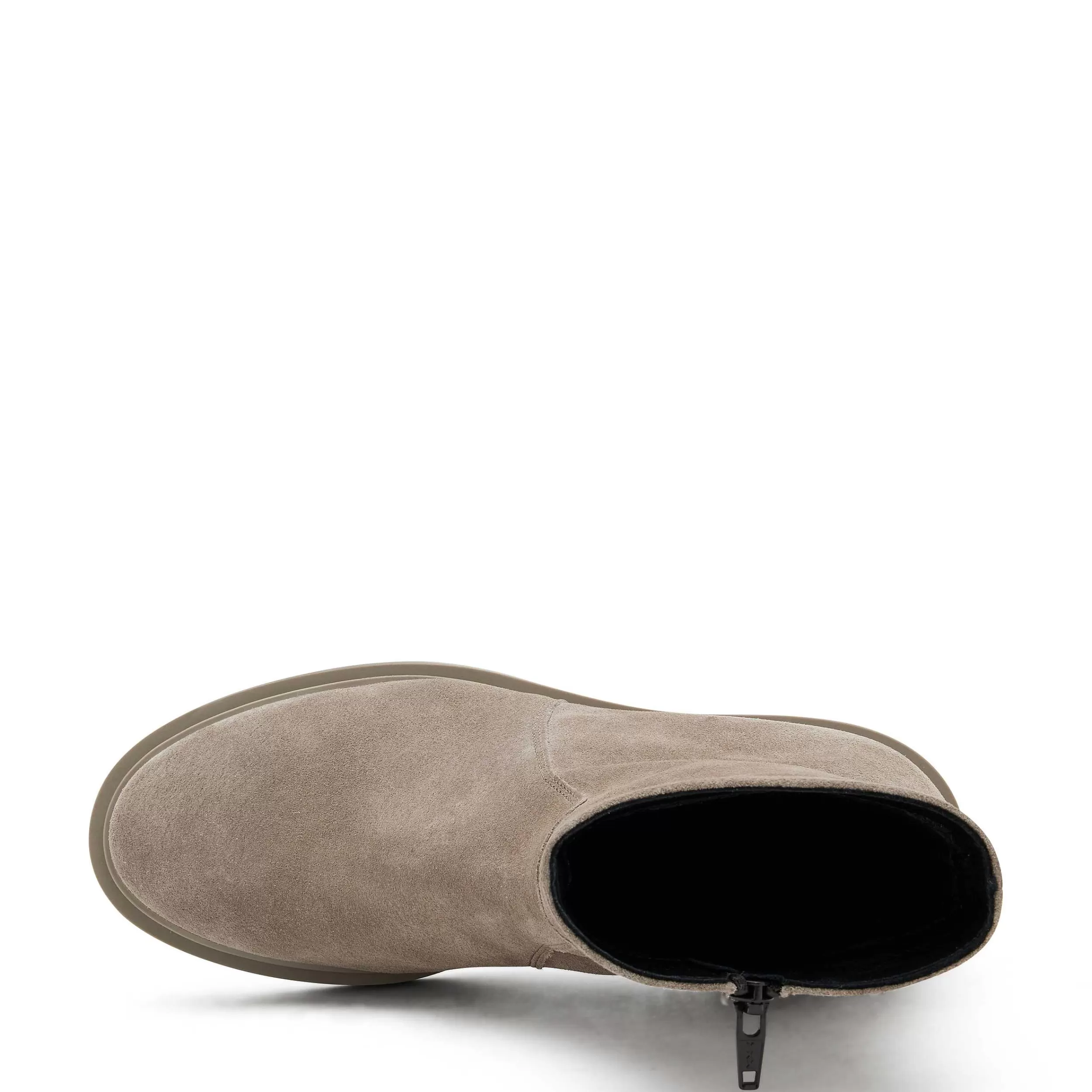 Frau Stiefelette Aus Veloursleder In Color-Blocking-Optik-Damen Stiefel & Stiefeletten